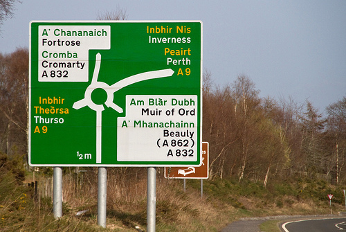 Scottish Gaelic roadsigns