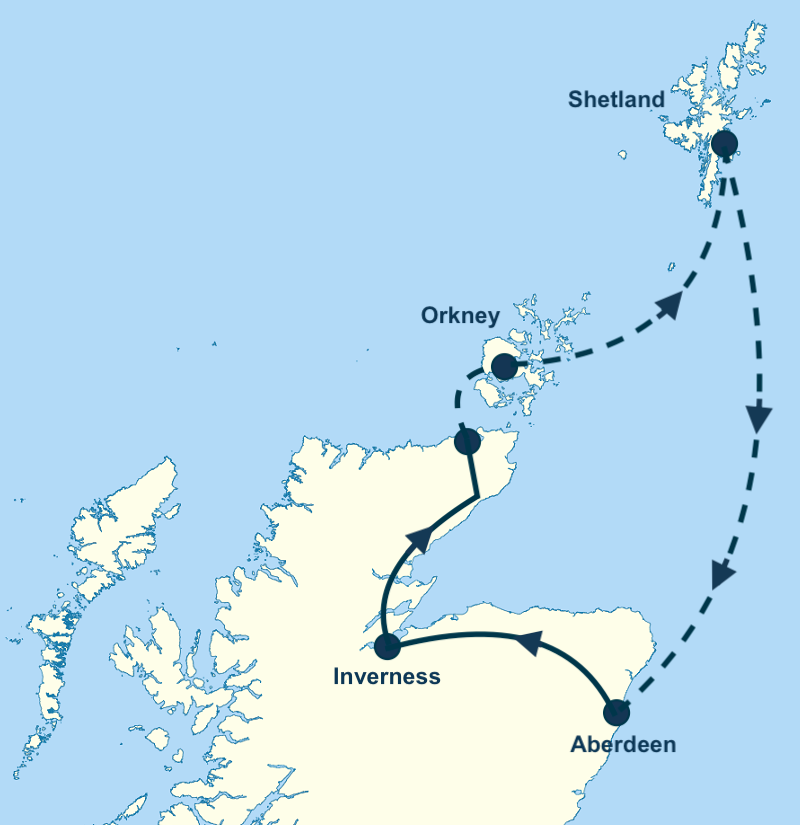 7 Day Orkney, Shetland and Highlands Tour from Inverness