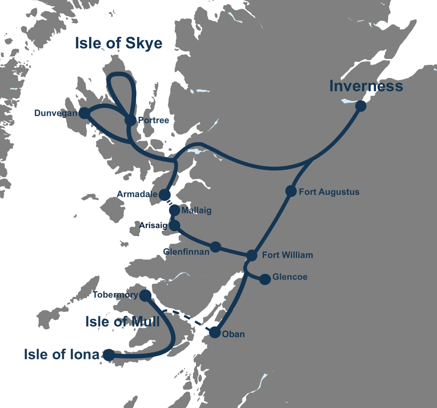 6 Day Isle of Skye, Mull, Iona and Highlands Tour from Inverness